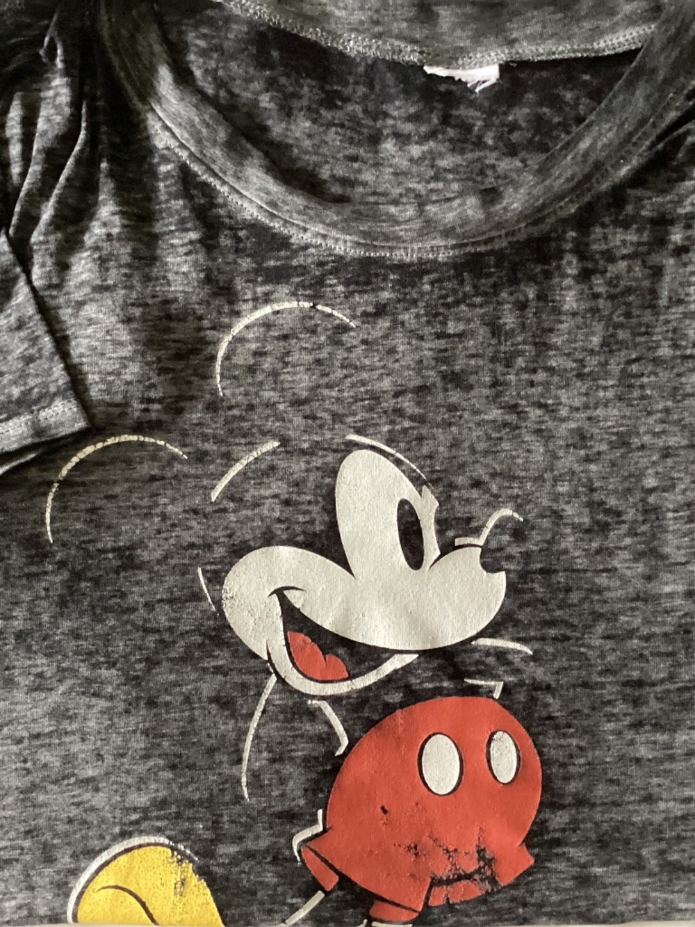 Ladies Disney Mickey Mouse Gray Tee Short Sleeve Size 2XL